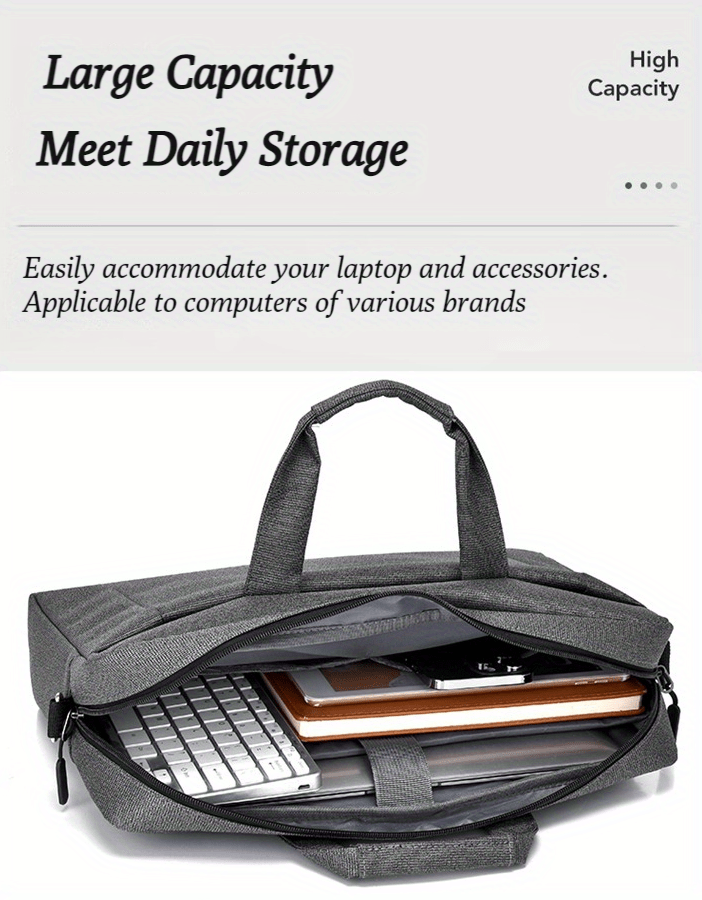 weixier large capacity computer bag with multiple zipper design mens briefcase with multiple colors choice and internal magic tape details 5