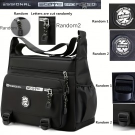 Men's Multi-layer Messenger Bag, Large-capacity Shoulder Bag, Waterproof And Wear-resistant Crossbody Bag