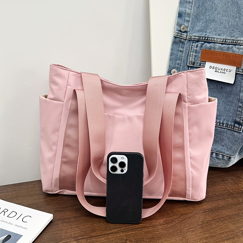 casual shoulder bag for men and women large capacity tote bag student bookbag details 2