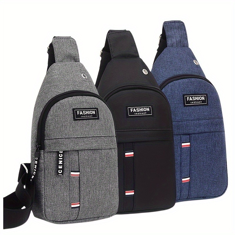 Casual Solid Color Sling Zipper Bag, Multifunctional Sports Outdoor Fancy Pack, Small Crossbody Bag details 8